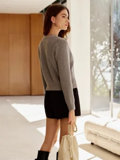 2 in 1 Breasted Short Cardigan