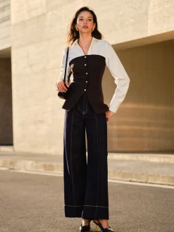 2 in 1 Button Slit Slim Polo Shirt