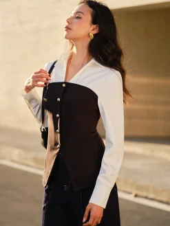 2 in 1 Button Slit Slim Polo Shirt