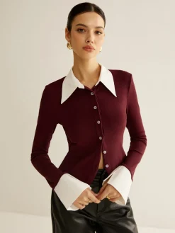 2 in 1 Contrast Binding Button Shirt