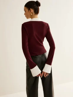 2 in 1 Contrast Binding Button Shirt