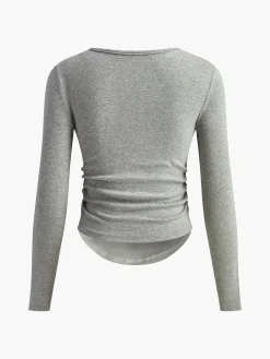 2 in 1 Cotton Pleated Zipper Top