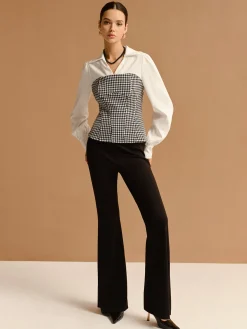 2 in 1 Houndtooth Polo Shirt