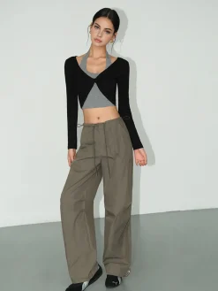 2 in 1 Knotted Crop Top