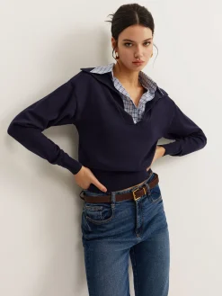 2 in 1 Leisure Lapel Knit Top