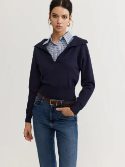 2 in 1 Leisure Lapel Knit Top