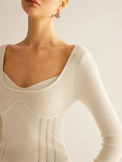 2 in 1 Ribbed Skinny Knit Top