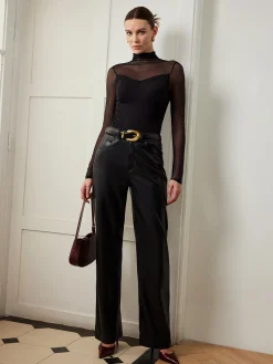 2 in 1 Sheer Panel Blouse