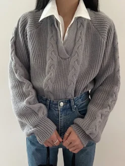 2 in 1 Twist Polo Sweater