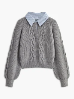 2 in 1 Twist Polo Sweater