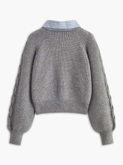 2 in 1 Twist Polo Sweater