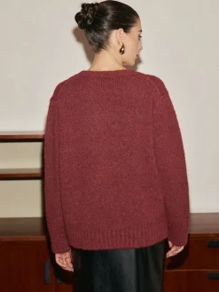 Adjustable Scarf Wool-Blend Sweater