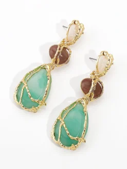 Alloy Net Water Drop Earrings