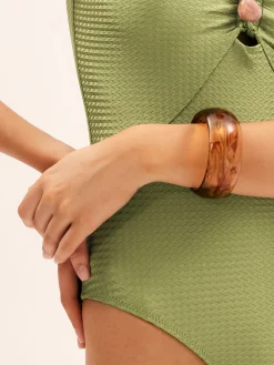 Amber Pattern Acrylic Bracelet