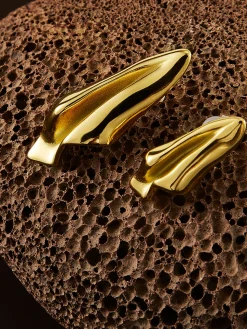 Asymmetric Paper Airplane Pleated Earrings