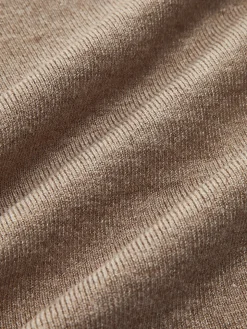Asymmetric Patchwork Long Sleeve Mock Neck Knit Top