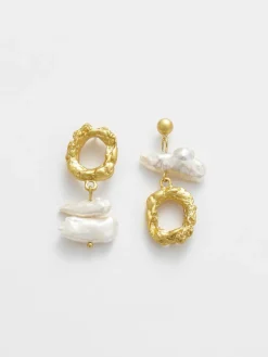 Asymmetric Pearl Earrings