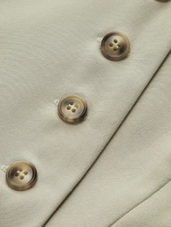 Asymmetrical Button Pockets Vest