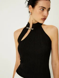Asymmetrical Button Sweater Vest