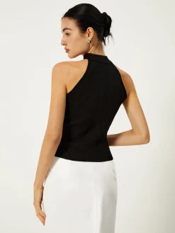 Asymmetrical Button Sweater Vest