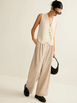Asymmetrical Button Sweater Vest