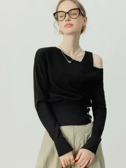 Asymmetrical Cold Shoulder Sweater Co-ords