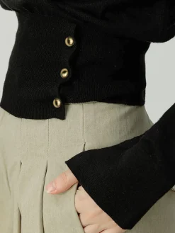 Asymmetrical Cold Shoulder Sweater Co-ords