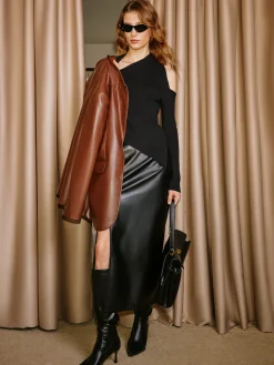 Asymmetrical Cutout Slim Sweater