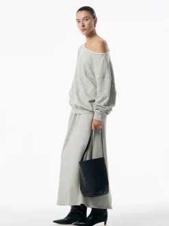 Asymmetrical Drawstring Pockets Skirt Set