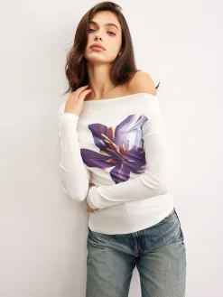 Asymmetrical Floral Printed Top