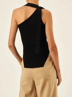 Asymmetrical Halter Rib Vest