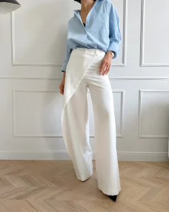Asymmetrical High Waist Wide-Leg Pants
