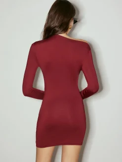 Asymmetrical Hip-Covering Short Dress