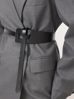 Asymmetrical Knotted Leather Belt