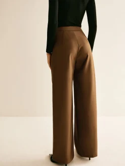 Asymmetrical Mid-Waist Straight Pants