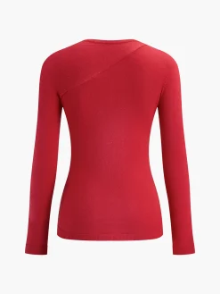 Asymmetrical Neck Jersey Sweater