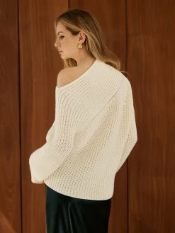 Asymmetrical Neck Shift Sweater
