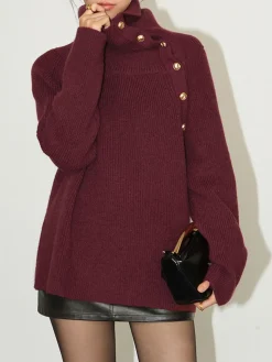 Asymmetrical Off-Shoulder Sweater