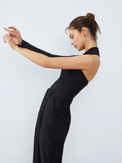 Asymmetrical One Mesh Sleeve Shirt