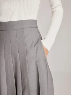Asymmetrical Pleated Pockets Skirt