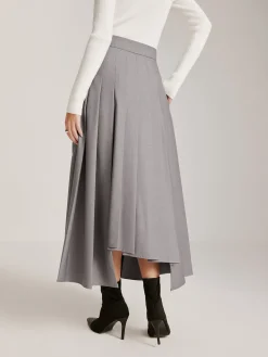 Asymmetrical Pleated Pockets Skirt