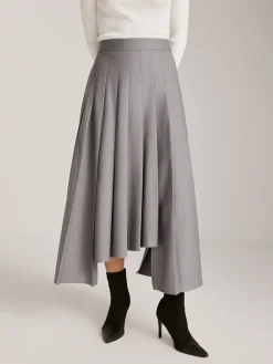 Asymmetrical Pleated Pockets Skirt