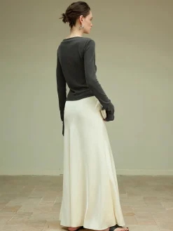 Asymmetrical Slim Jersey Blouse