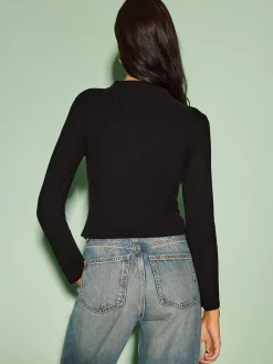 Asymmetrical Split Skinny Sweater