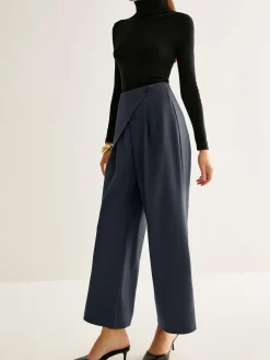 Asymmetrical Wide-Leg Pants