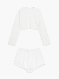 Athleisure Long Sleeve Three Piece Shorts Set