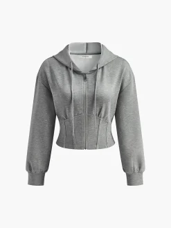 Athleisure Zipper Slim Hoodie