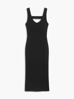 Back Cutout Knit Midi Dress