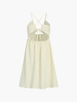 Backless Criss Cross Split Midi Dress