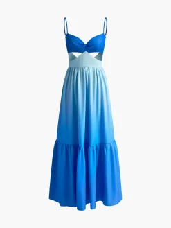 Backless Cutout Cami Long Dress
